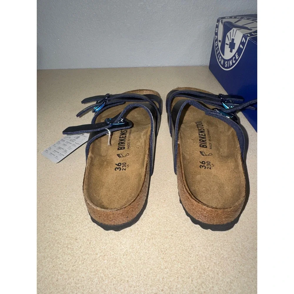 Birkenstock Franca Graceful Midnight Blue Sandals Womens 36 New in Box - Picture 4 of 6